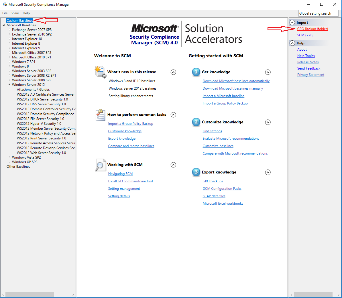 Exporting Active Directory GPO settings to Excel using Microsoft Security Compliance Manager 4.0