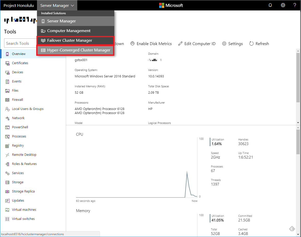 Failover and Hyper-Converged Cluster Manager1