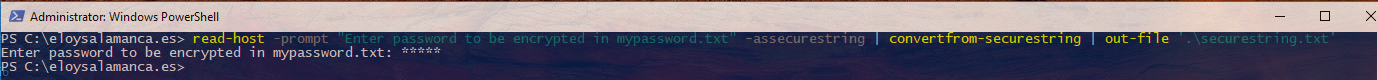 Encrypting the passwords