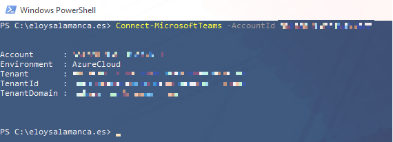 Connecting to Microsoft Teams tenant