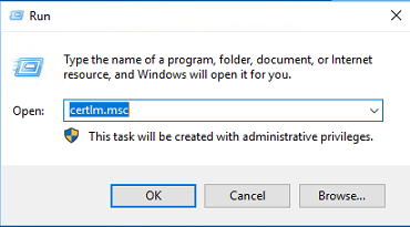 opening certlm.msc